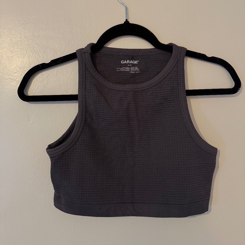 Garage Cropped High-Neck Tank